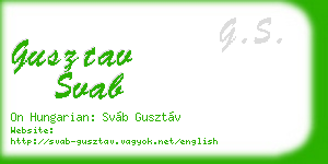 gusztav svab business card