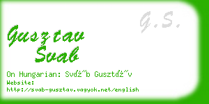 gusztav svab business card